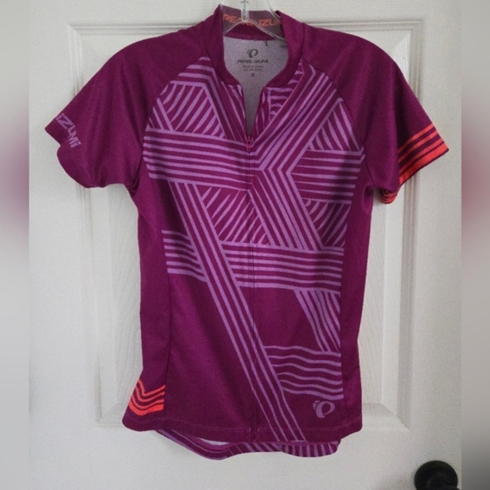 Pearl Izumi Women's Magenta Cycling Jersey with Pink & Orange Accents